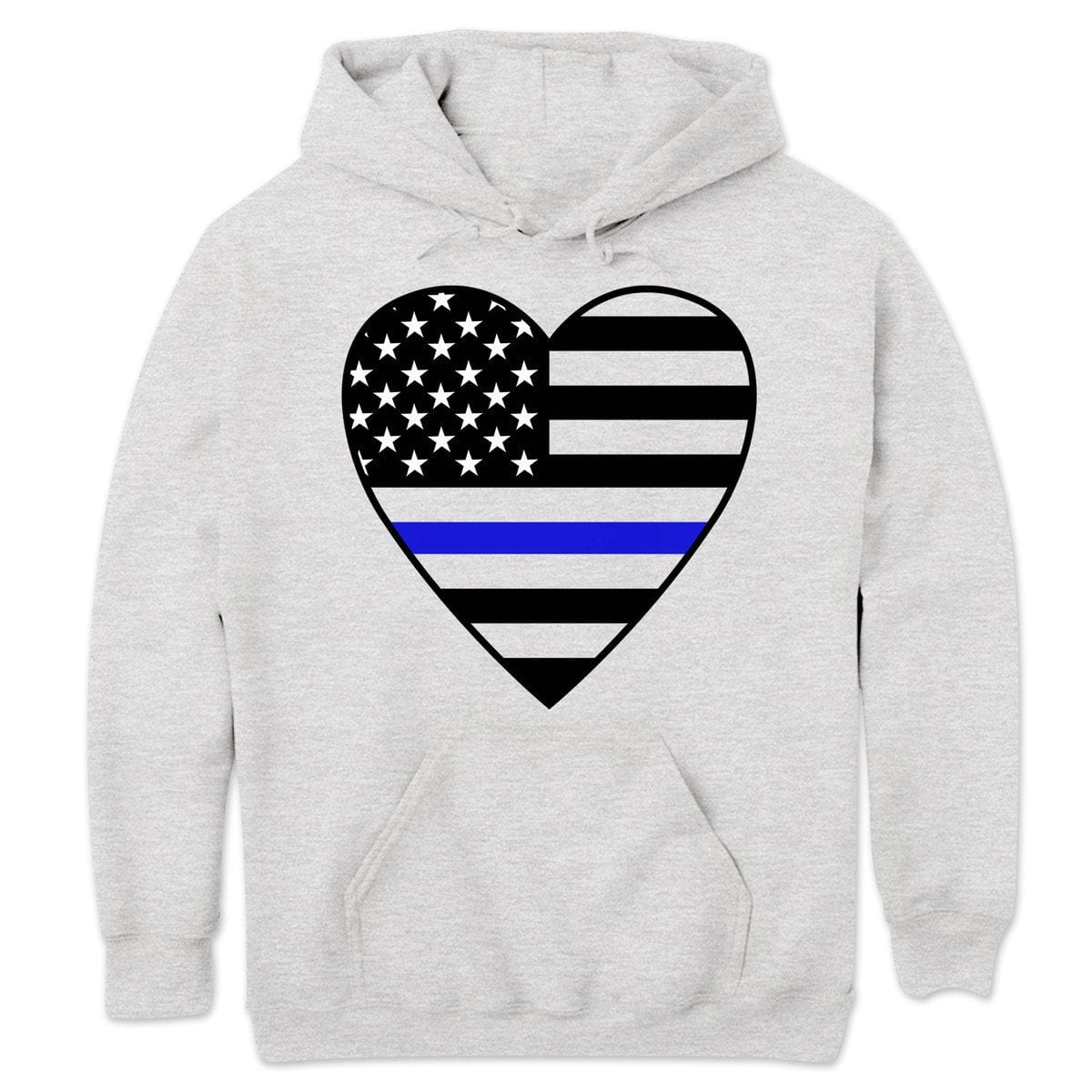 Sudadera de policía con corazón, prendas de Thin Blue Line, camisetas de Thin Blue Line