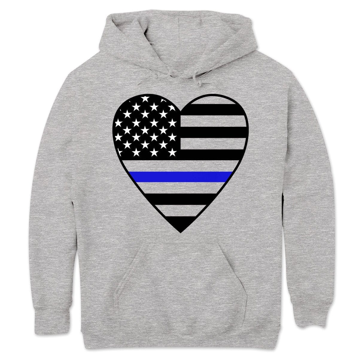 Police With Heart, Thin Blue Line Hoodie, Shirts