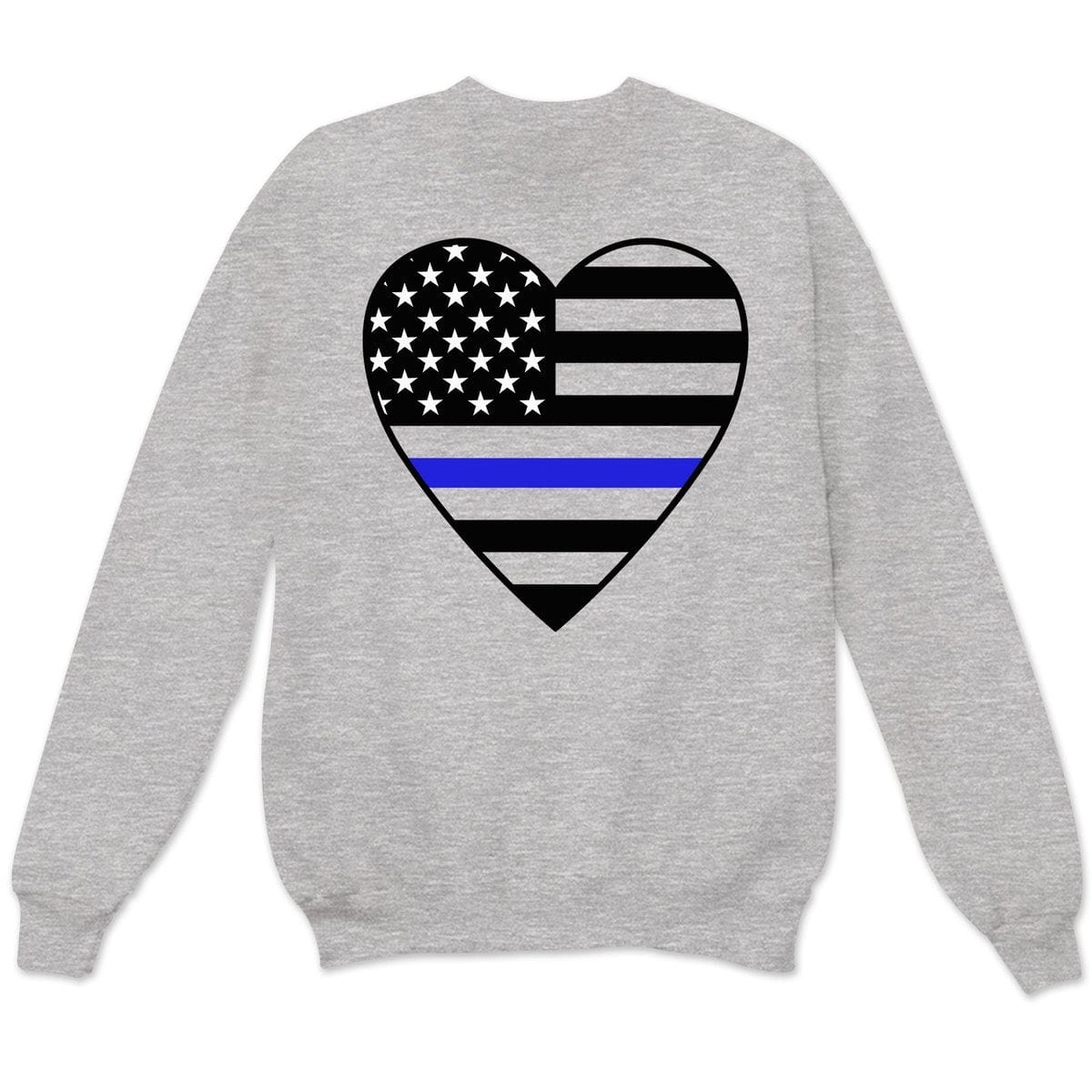 Sudadera de policía con corazón, prendas de Thin Blue Line, camisetas de Thin Blue Line