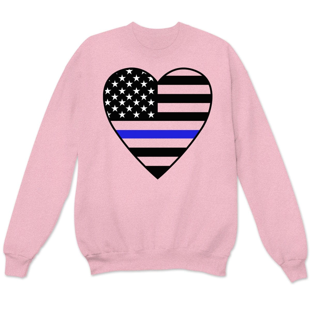 Sudadera de policía con corazón, prendas de Thin Blue Line, camisetas de Thin Blue Line