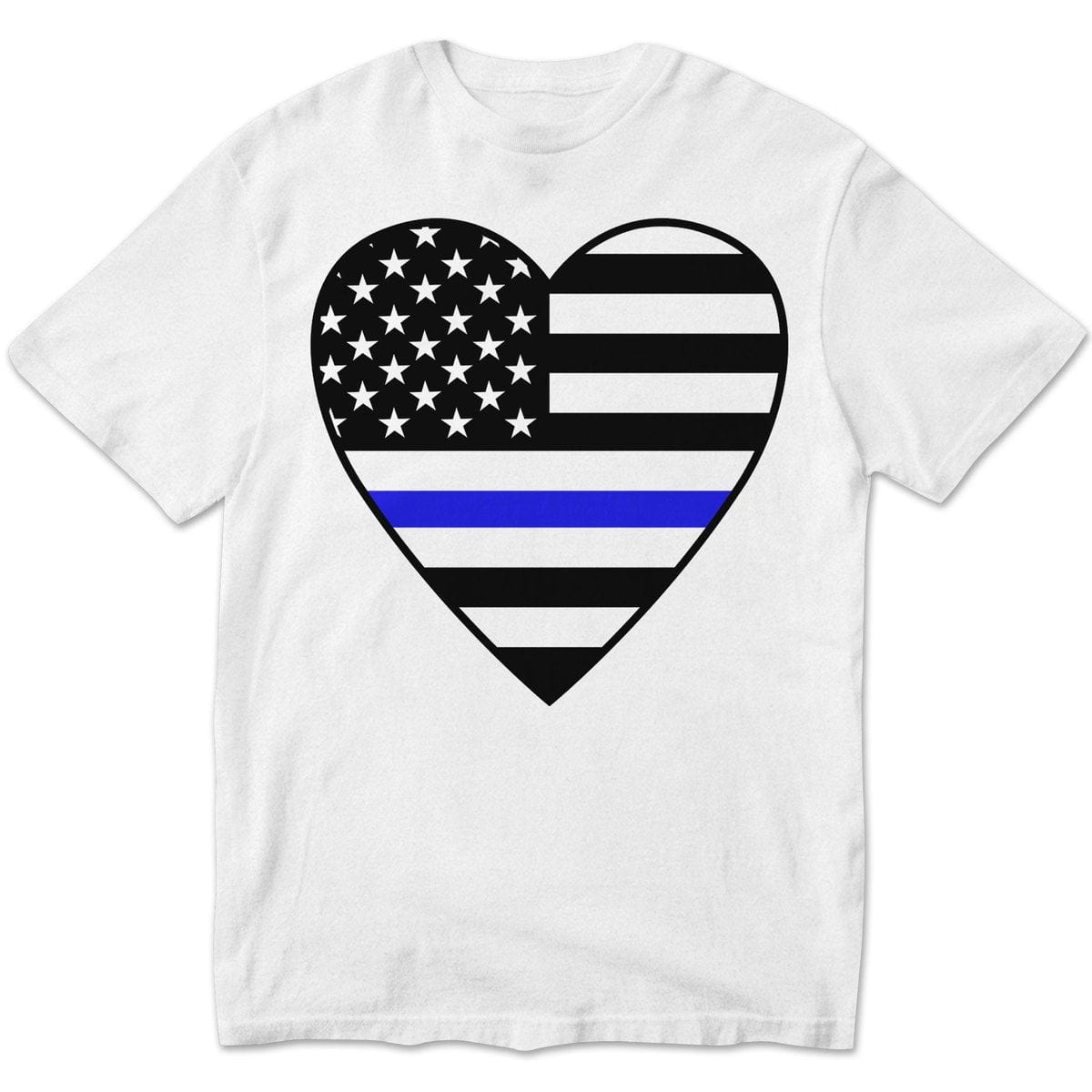 Sudadera de policía con corazón, prendas de Thin Blue Line, camisetas de Thin Blue Line