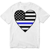 Thin Blue Line Apparel, Police Sweatshirt With Heart, Thin Blue Line Shirts