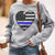 Thin Blue Line Apparel, Police Sweatshirt With Heart, Thin Blue Line Shirts