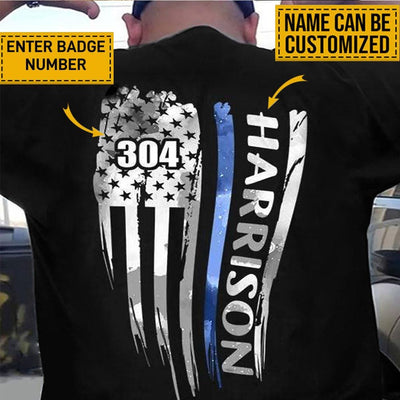 Personalized Thin Blue Line Police Shirts