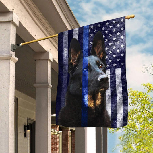 Bandera de la delgada línea azul, bandera de la policía para casa y jardín