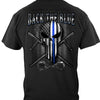 Police Shirts Back The Blue With Skull, Police T Shirt