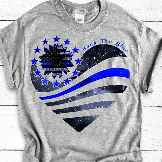 Camiseta de Back The Blue Police, camisetas Thin Blue Line