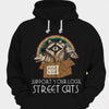 Support Your Local Street Cats Rainbow Raccoon Shirts
