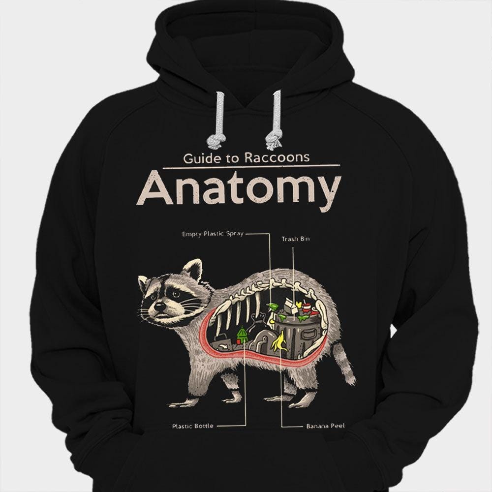 Anatomy Guide To Raccoons Shirts