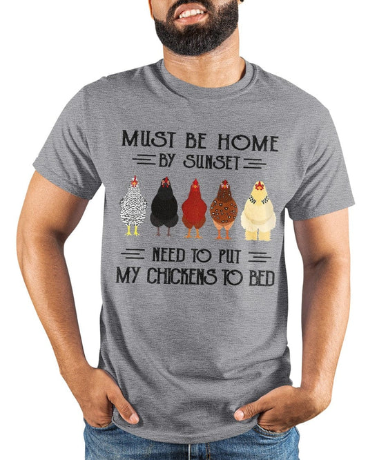 Debo estar en casa al atardecer. Necesito sacrificar a mis gallinas. Camiseta