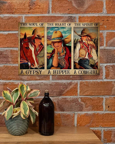 Soul Of Gypsy Heart Of Hippie Cowgirl Hippie Poster, Canvas