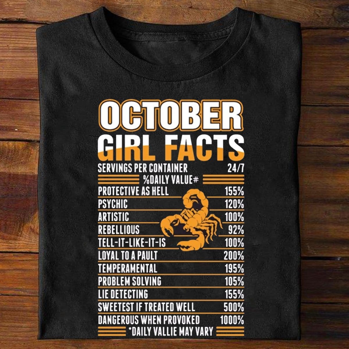 October Girl Facts Scorpio Shirts