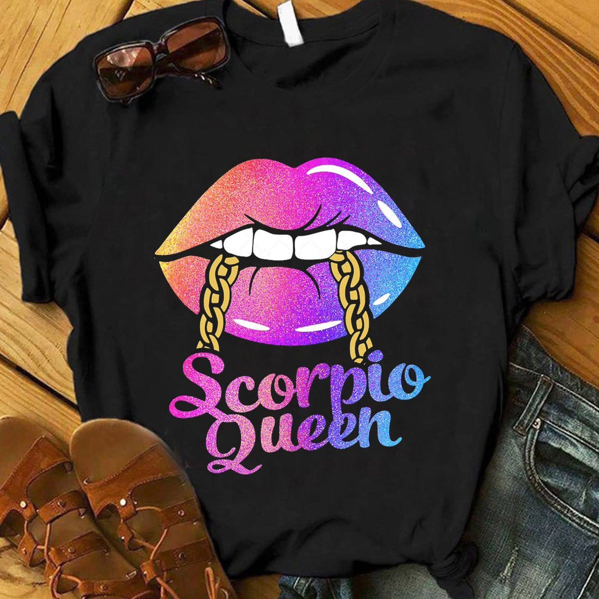 Camisetas de la Reina Escorpio con labios