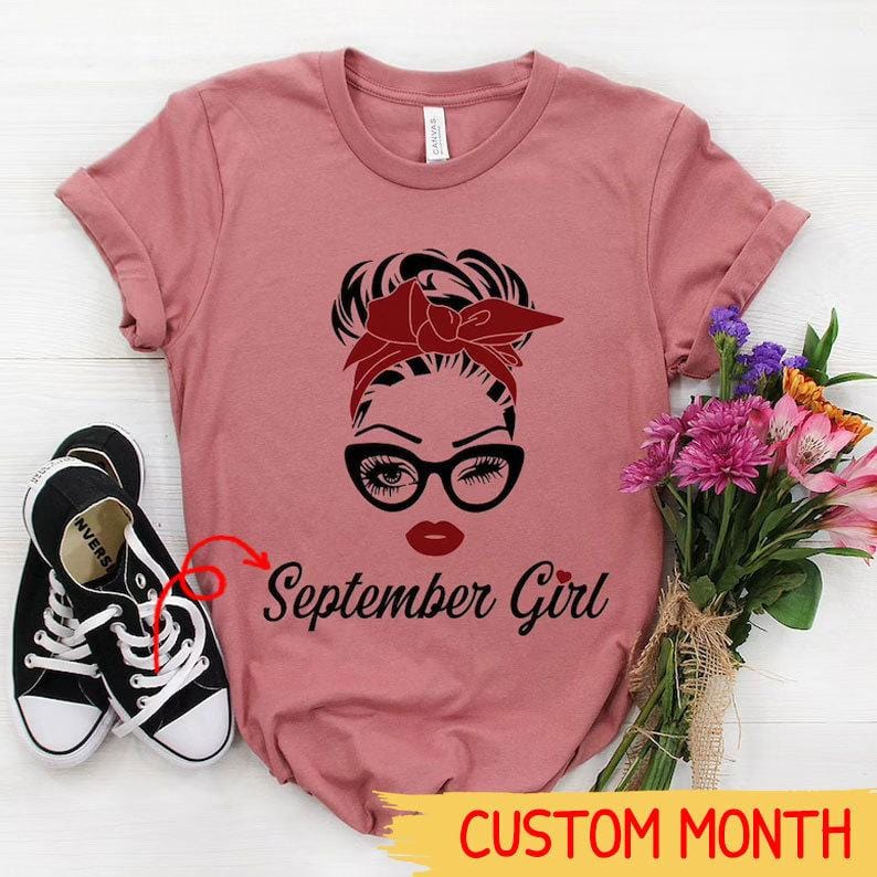 September Girl, Personalized Birthday Shirts