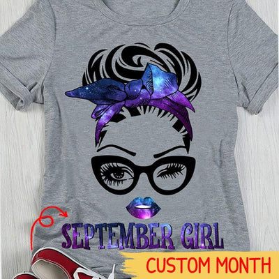 September Girl, Personalized Birthday Shirts