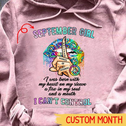 I Was Born With My Heart On My Sleeve I Can't Control, Personalized Birthday Shirts