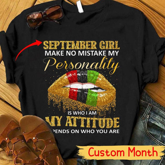 Mi personalidad es quien soy, mi actitud depende de quién eres tú, camisetas de cumpleaños personalizadas