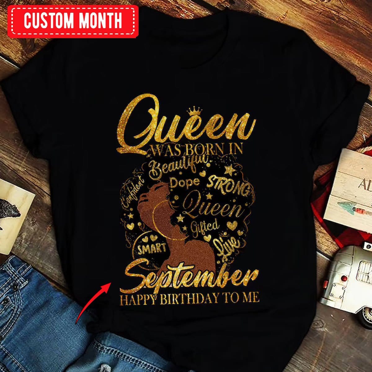 Queen Was Born In October, Afro Black Woman October Birthday Shirts,  Personalized October T Shirts - Hope Fight