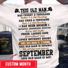 This Old Man September, Personalized Birthday Shirts