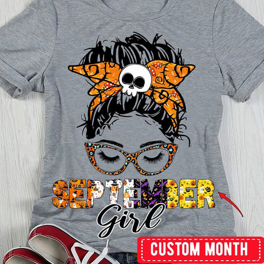 September Girl, Personalized Birthday Shirts