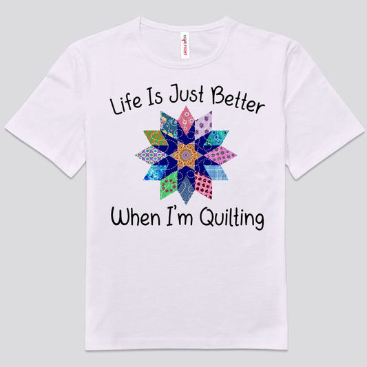 La vida es mejor cuando estoy cosiendo y acolchando camisas