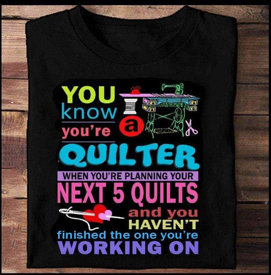 Sabes que eres un quilter cosiendo camisas
