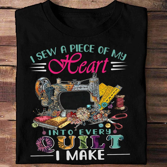 Coso un pedazo de mi corazón en cada edredón que hago Cosiendo camisas