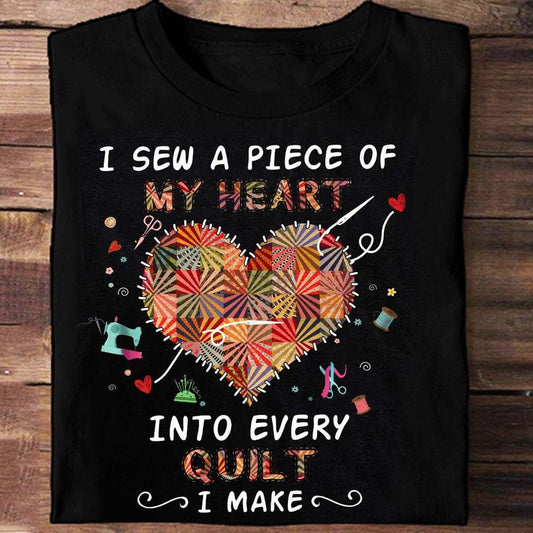Coso un pedazo de mi corazón en cada edredón que hago Cosiendo camisas