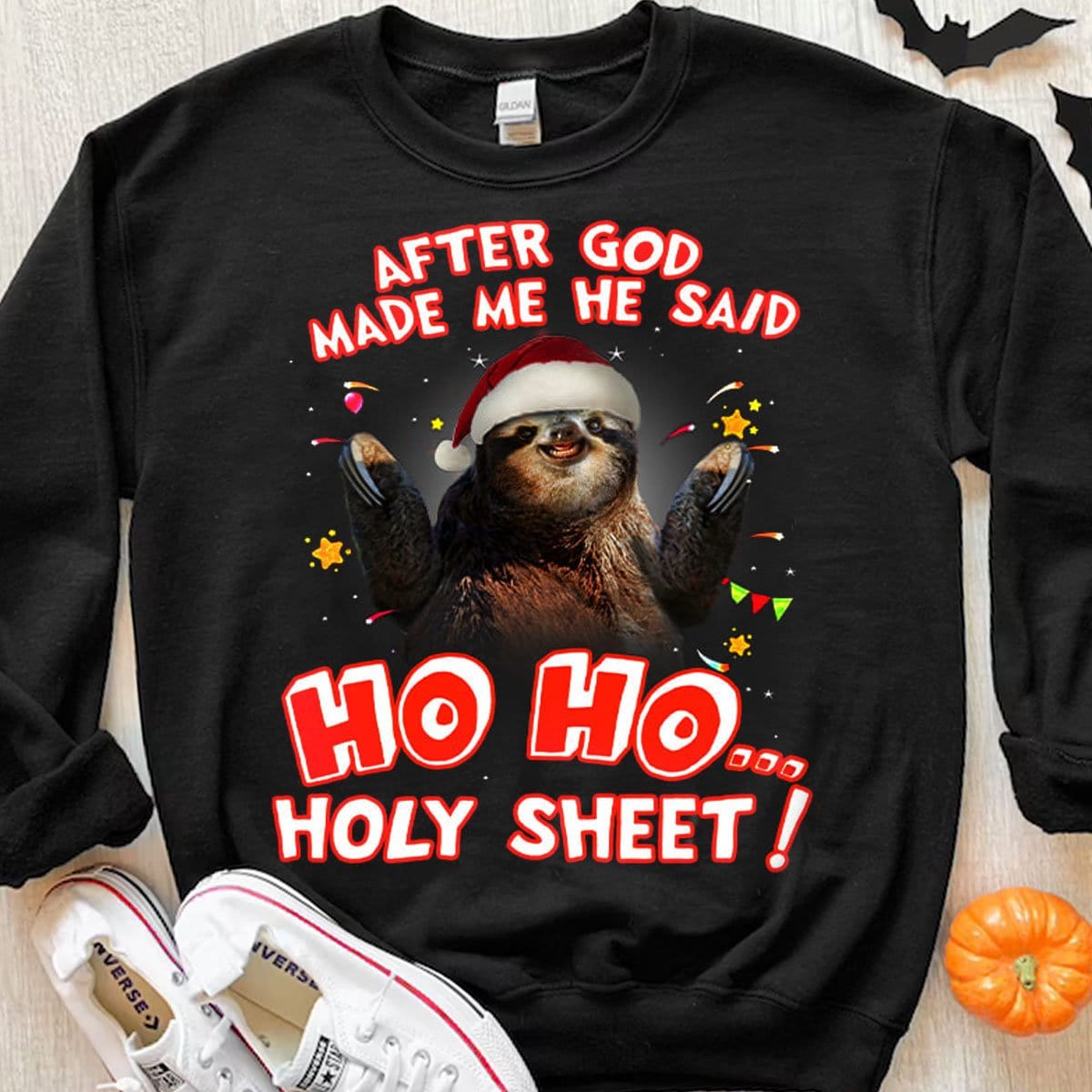 Después de que Dios me creó, dijo Ho Ho... Camisetas divertidas de perezosos