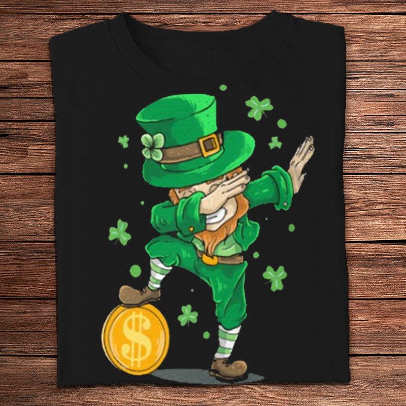 Funny Dabbing Leprechaun St Patricks Day Shirts