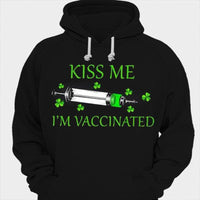 Kiss Me I'm Vaccinated St Patricks Day Shirts