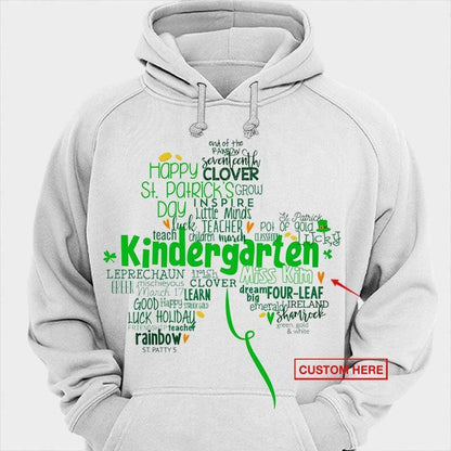 Kindergarten Teacher Happy St Patricks Day Personalized Shirts