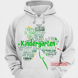 Camisetas personalizadas para el día de San Patricio para maestras de jardín de infantes