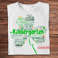Kindergarten Teacher Happy St Patricks Day Personalized Shirts