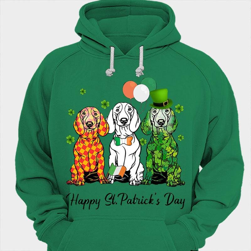 Camisetas de perro salchicha para el feliz día de San Patricio