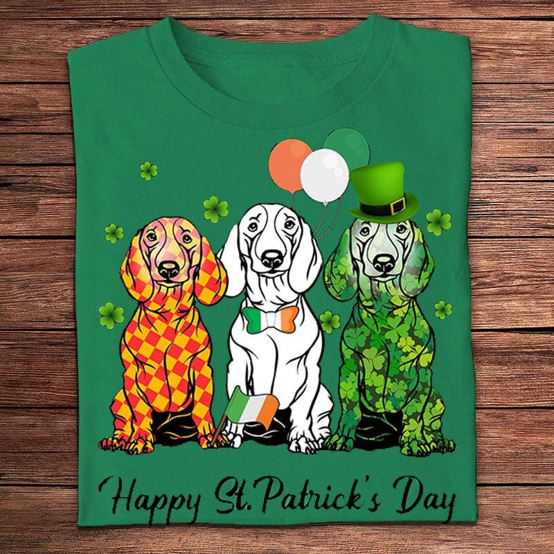 Happy St Patricks Day Dachshund Shirts