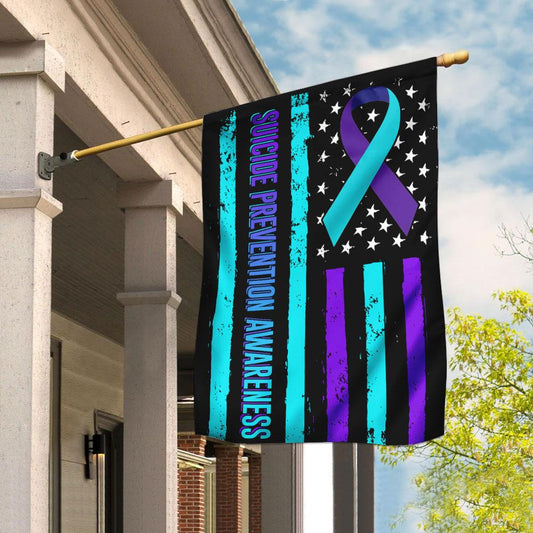 Ribbon Suicide Prevention Flag House & Garden