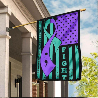 Fight, Ribbon Suicide Prevention Flag House & Garden