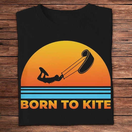 Camisetas vintage "Born To Kite Surfing"