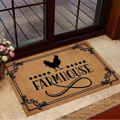 Chicken Farmhouse Funny Chicken Doormat