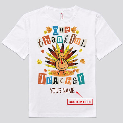 One Thankful Teacher Personalized Shirts