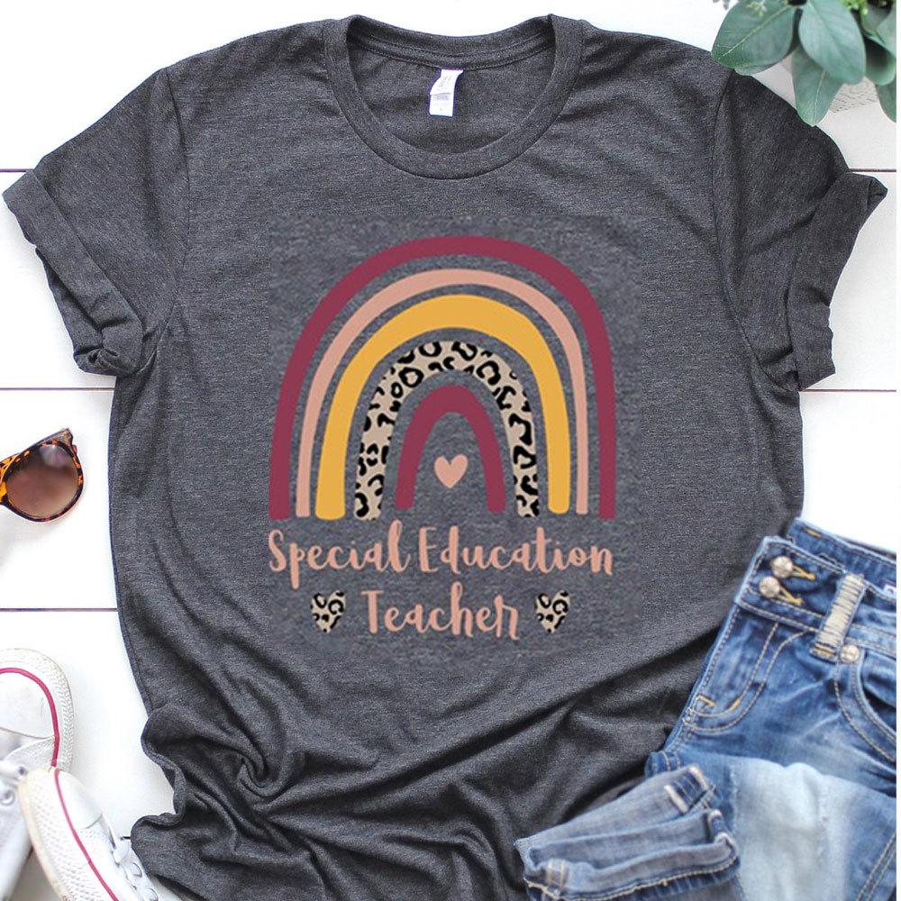 Special Education Teacher T Shirts, Rainbow Teacher Shirt