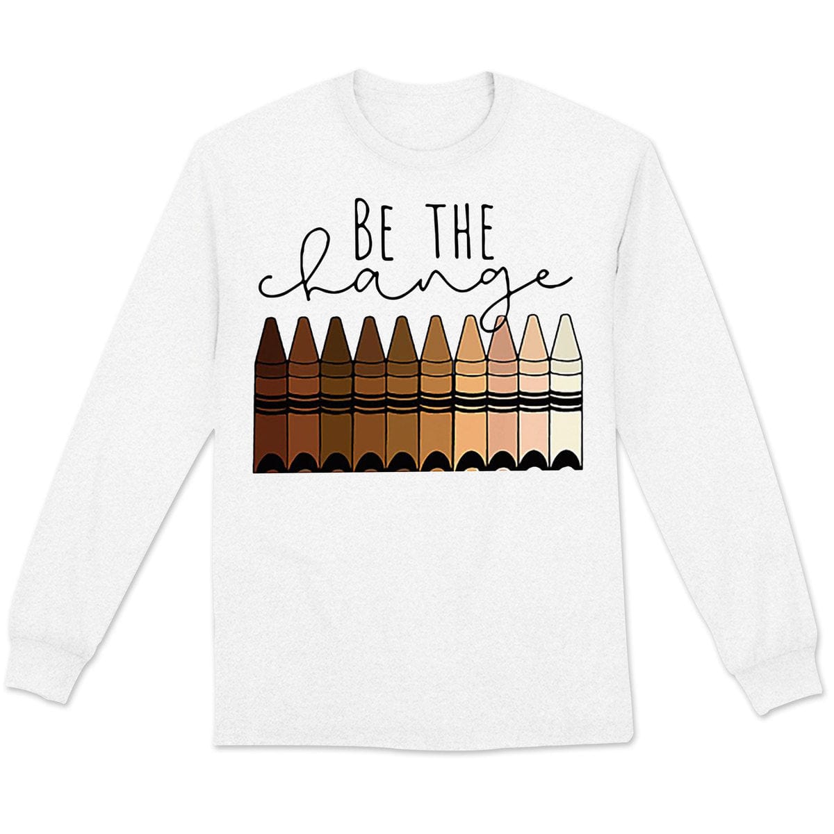 Camisetas para profesores: sé el cambio, camisetas para profesores con crayones