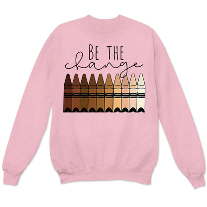 Camisetas para profesores: sé el cambio, camisetas para profesores con crayones