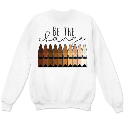 Camisetas para profesores: sé el cambio, camisetas para profesores con crayones