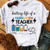 Kindergarten Teacher Shirts, Battery Life Teacher Monday To Friday, Funny Kindergarten Teacher Shirts