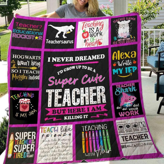 Nunca soñé con ser una maestra súper linda, pero aquí estoy. Manta polar y sherpa para maestra