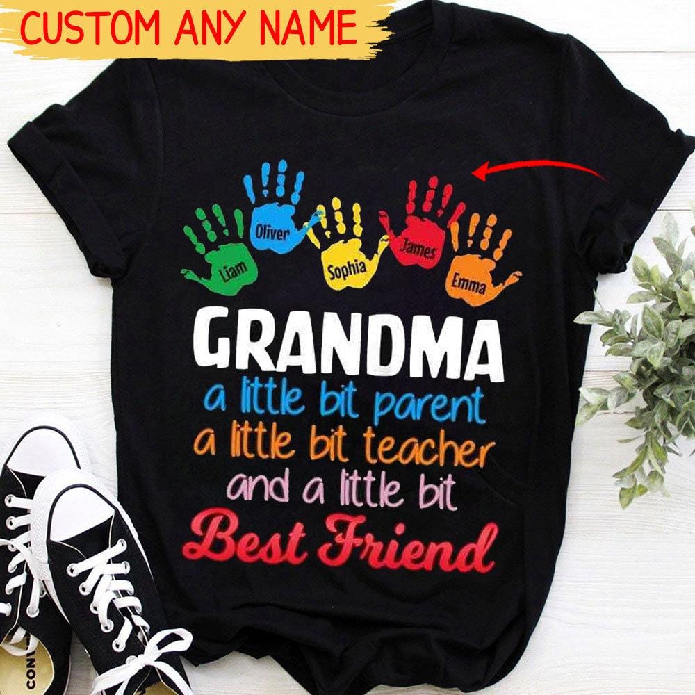 Abuela, un poquito, madre, maestra, mejor amiga, camisetas personalizadas para maestras