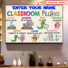 Classroom Rules, Personalized Teacher Posters, Canvas