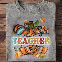Thankful Grateful Blessed Halloween Teacher Shirts